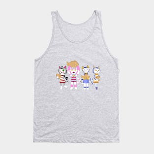 Chibi Cats w/ Taiyaki cake (All four) Tank Top